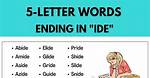 5 Letter Words Ending with Ide
