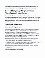 Acquisition and Assessment of Morphosyntax | Eu-Speak