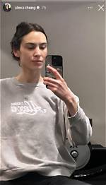 Alexa Chung in Workout Gear Shares Rare Gym Selfie