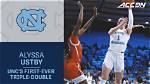 Alyssa Ustby Records 1St Triple-Double in Program History; Unc Women Beat No. 25 Syracuse 75-51