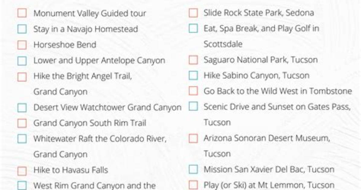 Arizona Bucket List: 50 Activities to Do in Arizona