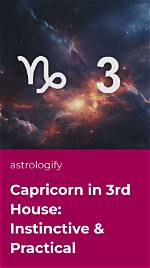 Capricorn Moon in the 3Rd House — Truly Divine