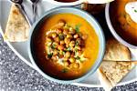 Carrot Soup with Tahini and Crisped Chickpeas
