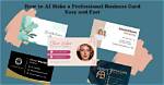 Create Ai-Generated Business Card Images, Photos & Vectors