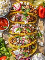 Crisp Black Bean Tacos with Feta and Slaw