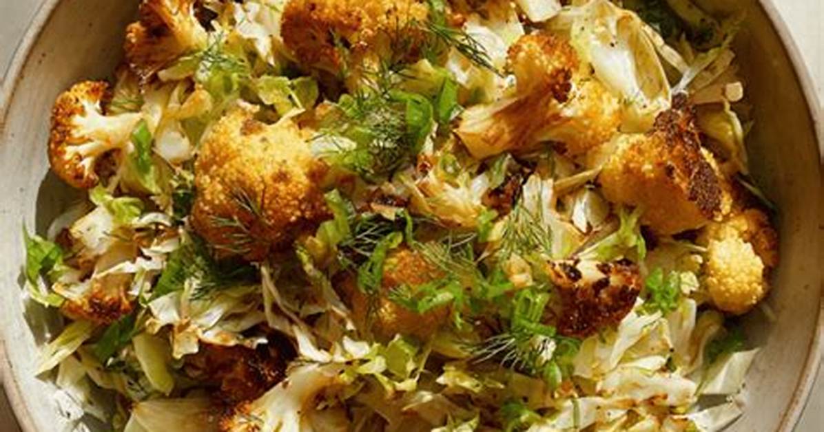 Crispy Cabbage and Cauliflower Salad