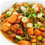 Curried Lentils and Sweet Potatoes
