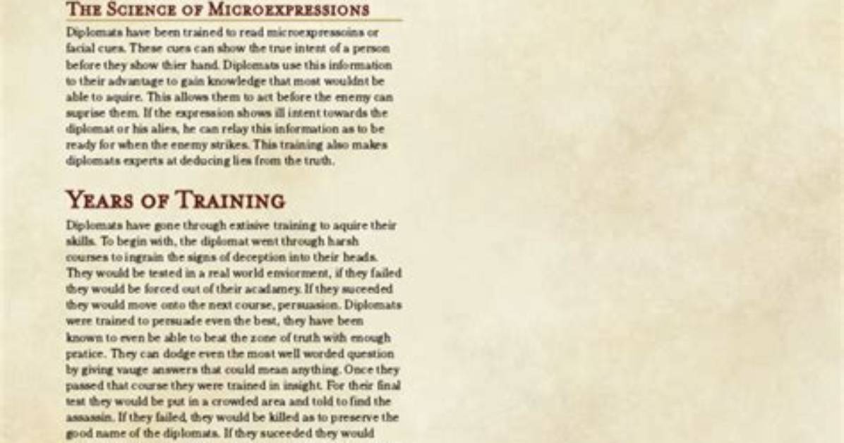 D&D 5E - Menacing and Diplomat from Ua Skill Feats
