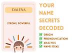 Dalena Meaning in English, Dalena Baby Name Origin Gender Meaning Pronunciation