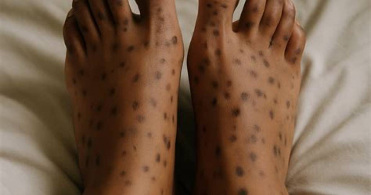 Dark Spots on the Top of Feet and Ankles