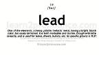 Definition of ‘Lead in to Lingo’