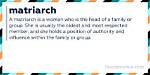 Definitions of Matriarch - Onelook