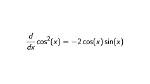 Derivative of Cos^2(X), Derivative of Cos Square X