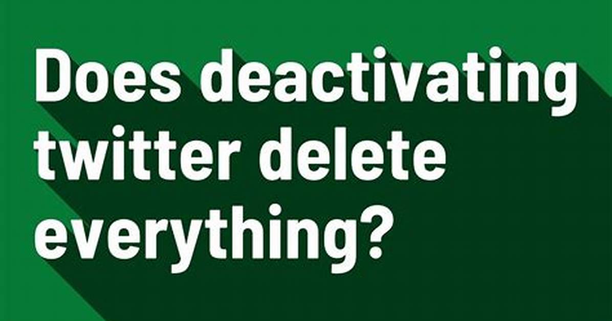 Does Deactivating Twitter Delete Everything?