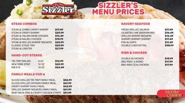 Does Sizzler Have a Lunch Menu?