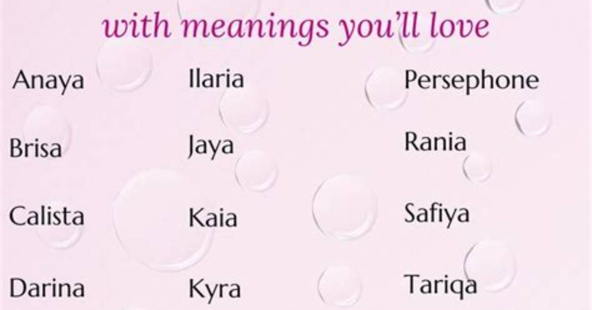 Exotic & Unique Baby Names for Girls
