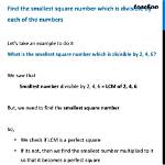 Find the Smallest Square Number Which Is Divisible by Each of the Numbers 6, 9 and 15.