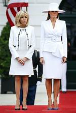 First Lady Melania Trump, Brigitte Macron Outfits for Bastille Day