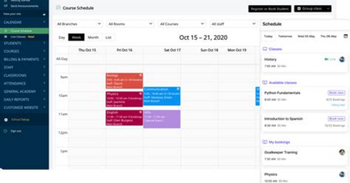 Free Class Scheduling Software & Online Booking System