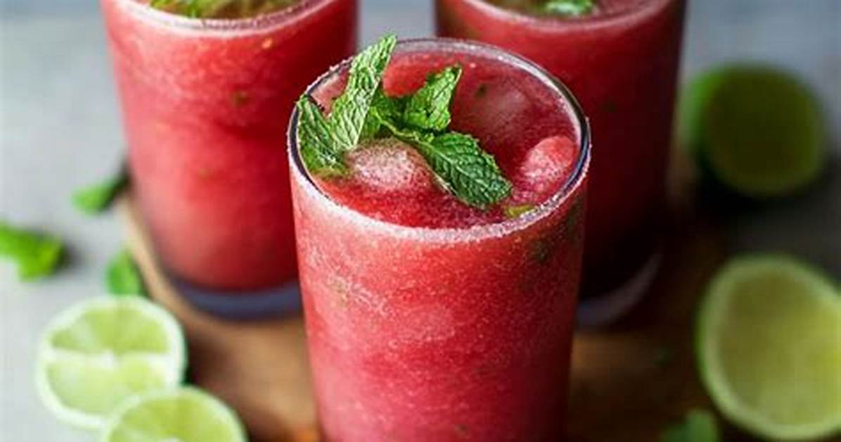 Frozen Watermelon Mojitos