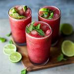 Frozen Watermelon Mojitos