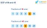 Gcf of 18 and 45