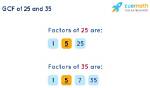 Gcf of 25 and 35