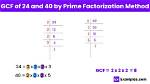 Gcf of 40 and 1296