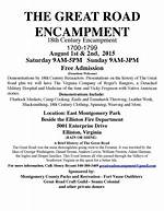 Great Road Encampment, August 6Th and 7Th Elliston, Va