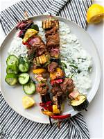 Grilled-Lamb-Kebabs-Tzatziki
