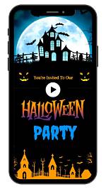 Halloween Party Invitation Tiktok Video Gif Haunted House