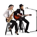 Hire Us the Duo for a Corporate Event or Performance Booking.