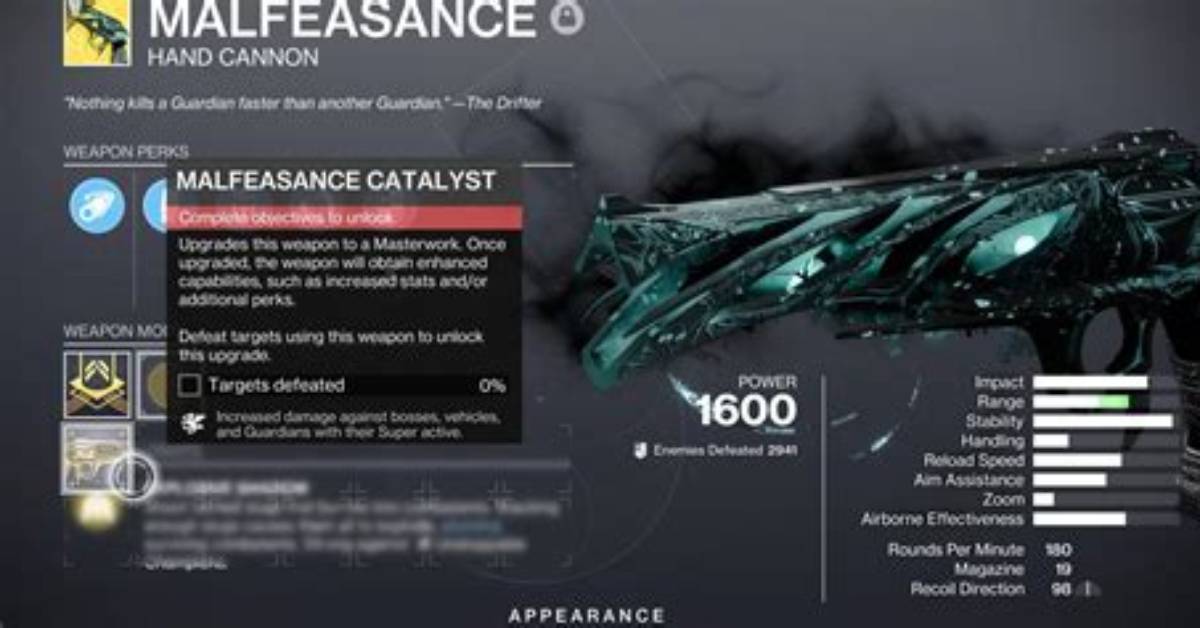 How to Get the Malfeasance Catalyst in Destiny 2