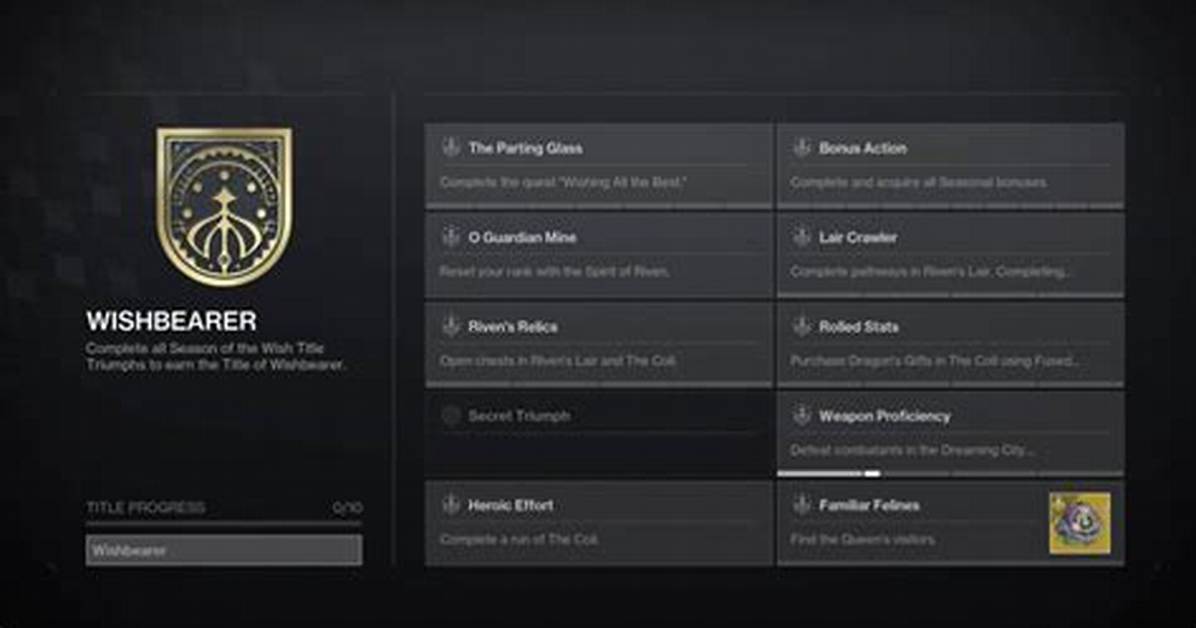 How to Get the Wishbearer Seal and Title in Destiny 2