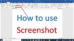 How to Screenshot in Word?