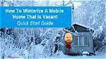 How to Winterize a Mobile Home