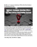 Indoor Positioning System: Best Offers by Redlore Solution