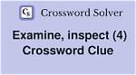 Inspect Crossword Clue