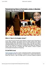 Is Takarra Farrington Jones Dead? Who Was Takarra Farrington? Know More About Her Life Lagacy