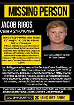 Jacob Riggs Missing, the Disappearance of Jacob Riggs Leaves the Town Puzzled