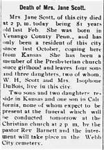 Jane Scott Obituary, Scottsburg, Jane Scott Has Died