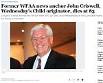John Criswell Obituary and John Criswell Wfaa