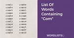 List of Words Containing 'Sim'