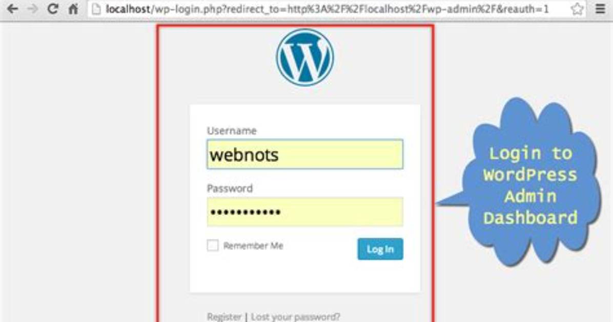 Localhost/Wordpress/Wp-Admin