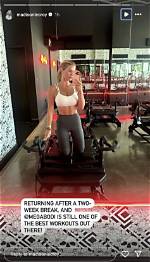 Madison Lecroy in Workout Gear Takes an Ice Bath