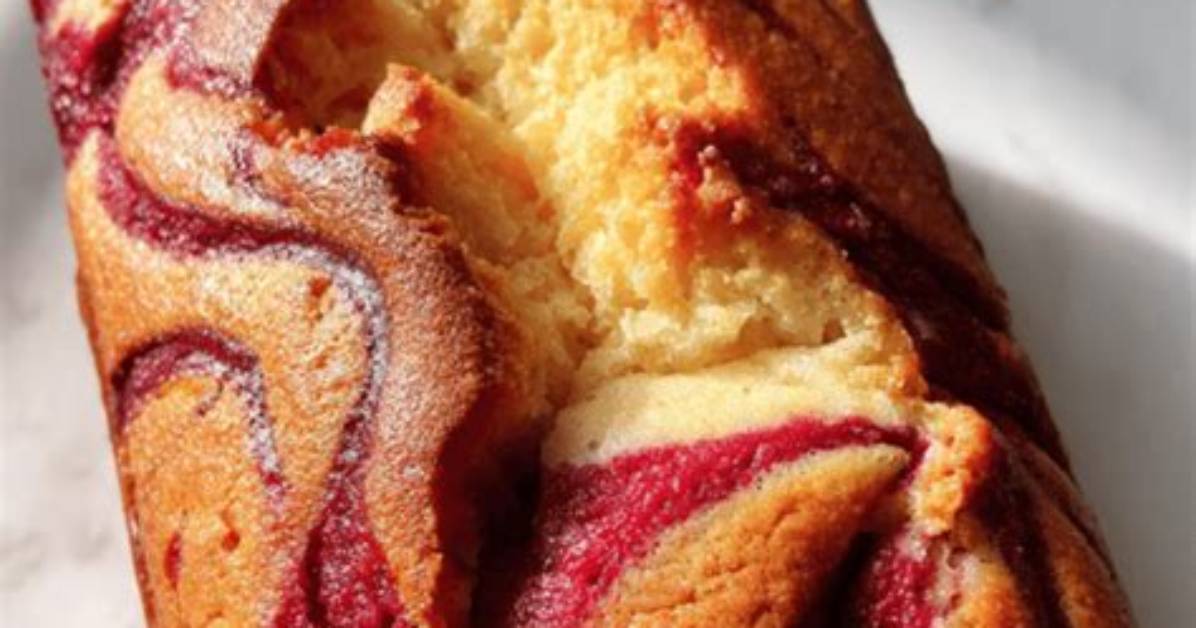 Marbled Raspberry Pound Cake