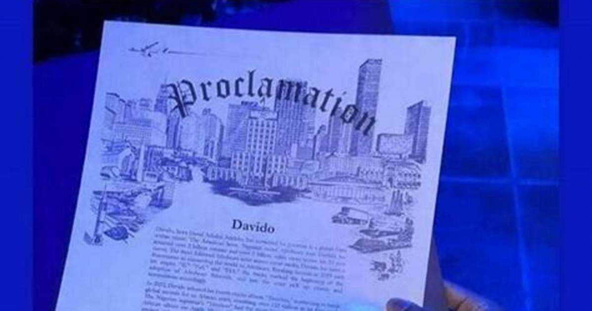 Mayor of Houston Declares July 7 as “Davido’s Day”, Fans Shutdown Social Media