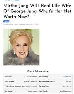 Mirtha Jung Biography, Wiki, Relationship with George Jung, Divorce