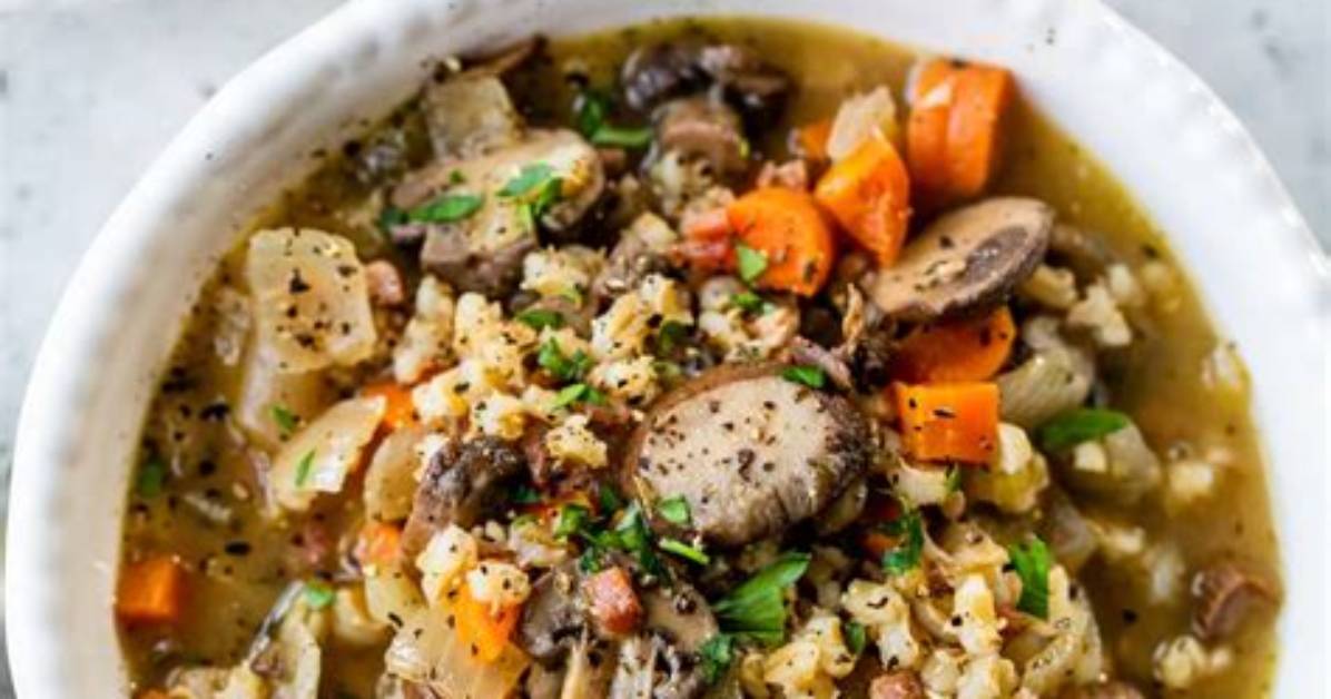 Mushroom and Farro Soup