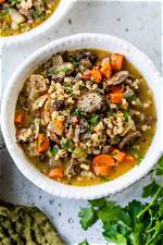 Mushroom and Farro Soup